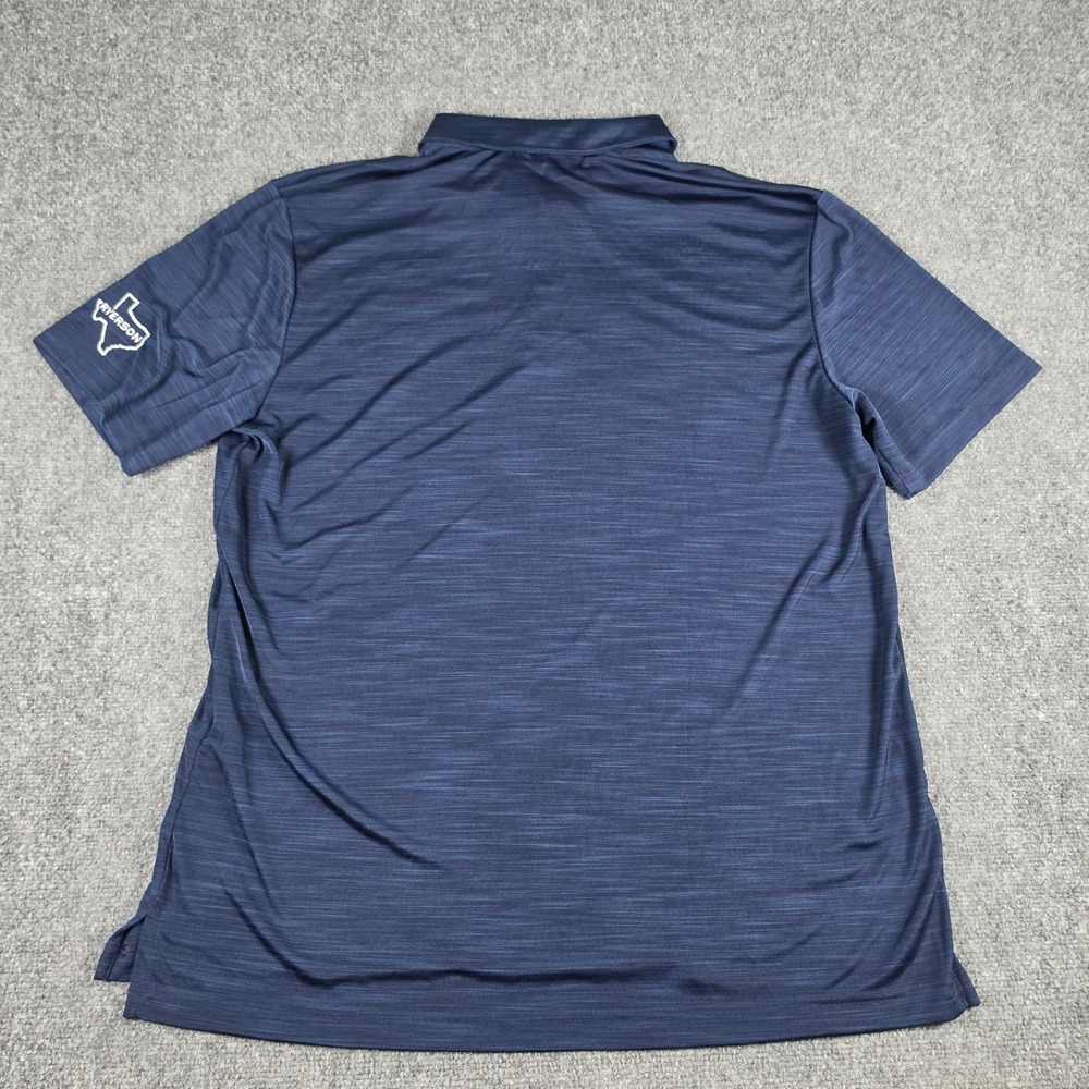 Adidas Polo Shirt Mens XL Navy Striated Golf w/Logo DZ7173 NWT - Picture 10 of 10